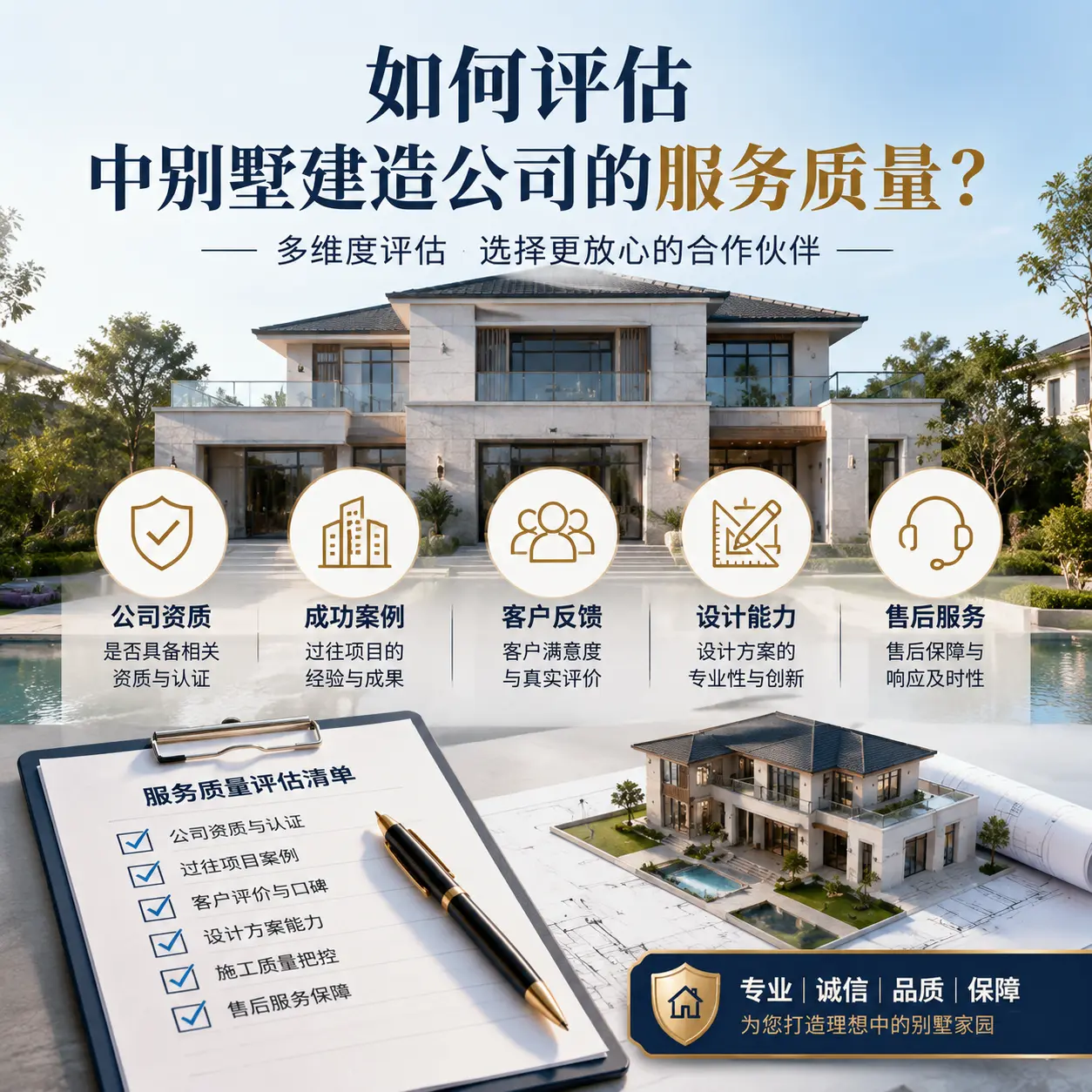 如何评估 云岩 中别墅建造公司的服务质量?