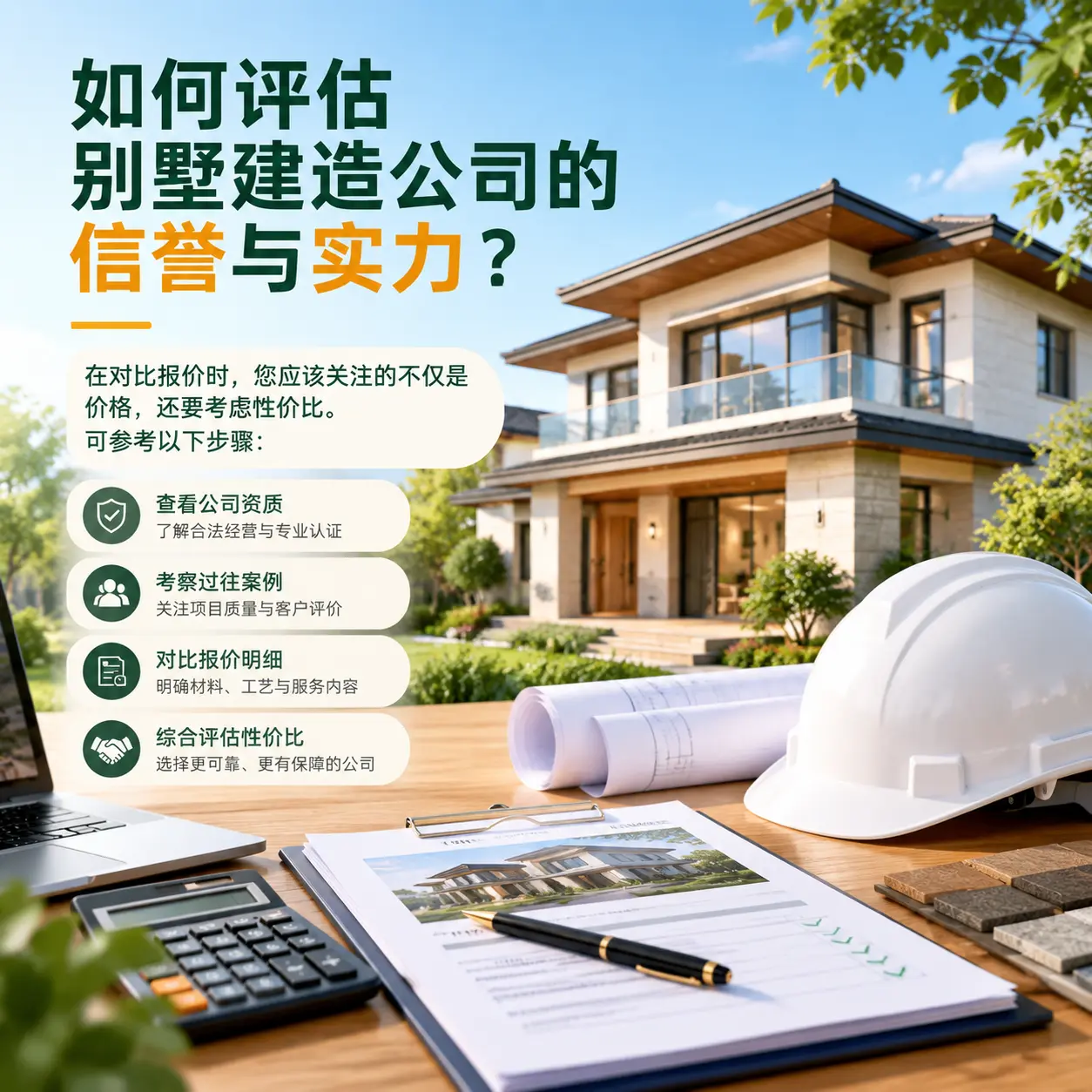 如何评估 云岩 别墅建造公司的信誉与实力？