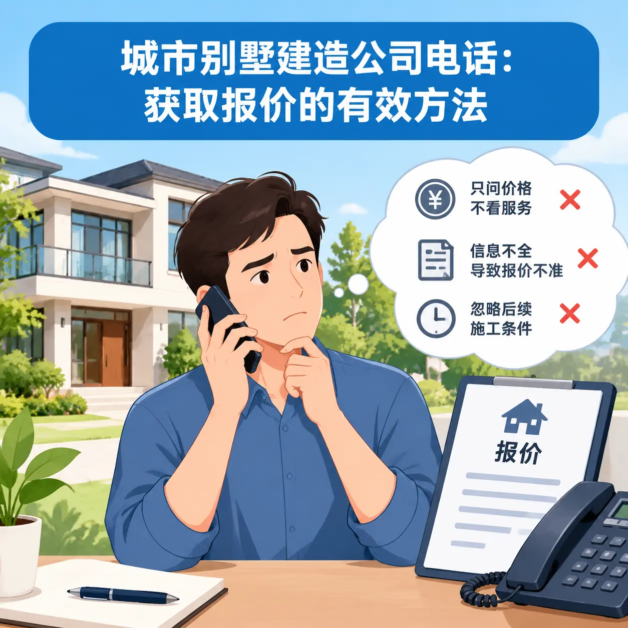 云岩别墅建造公司电话:获取报价的有效方法